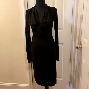 Theory Black Full Wrap Dress